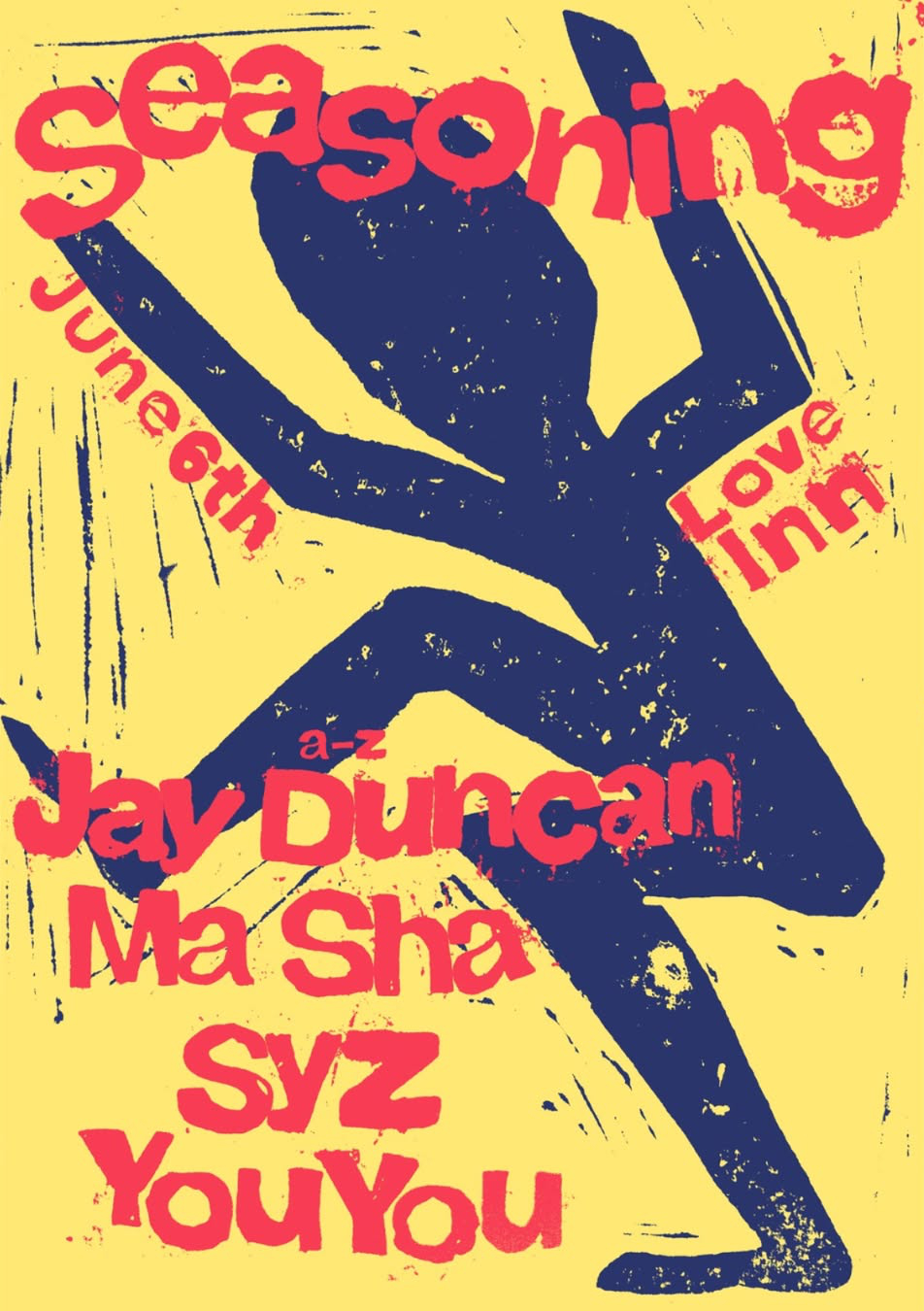 Poster for Seasoning event on 06.06.2025 at The Love Inn in Bristol