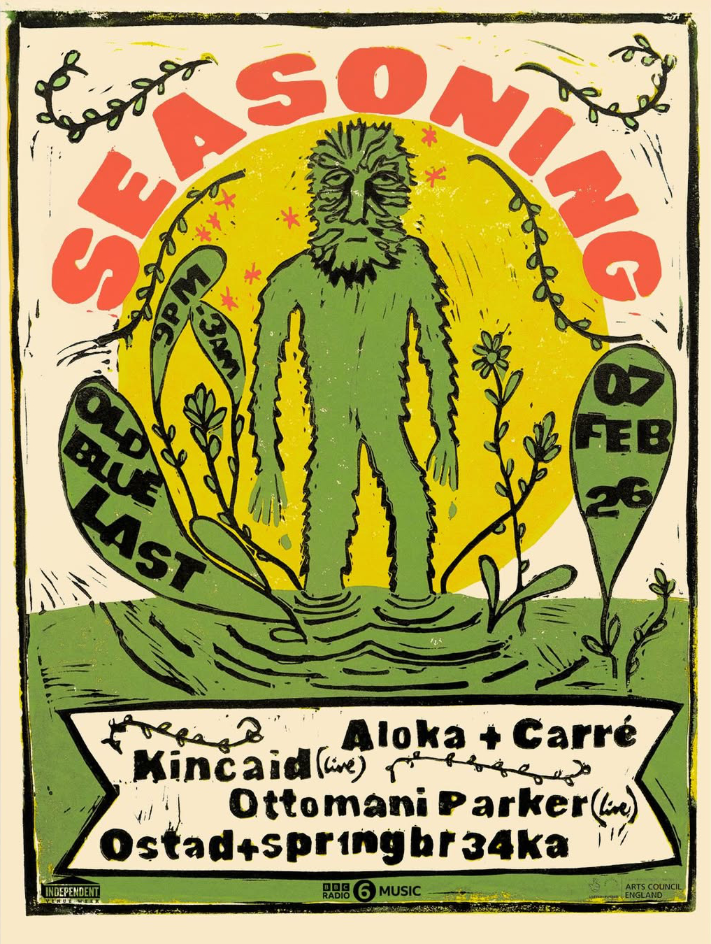 Poster for Seasoning event on 07.02.2026 at Old Blue Last in London