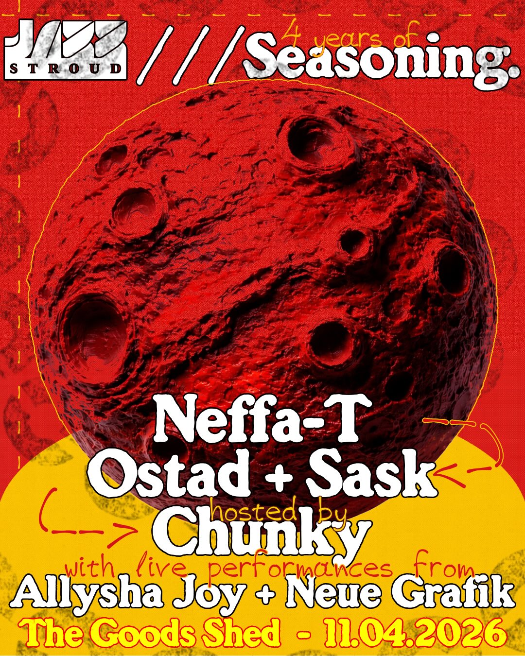 Poster for Seasoning event on 11.04.2026 at The Goods Shed in Stroud